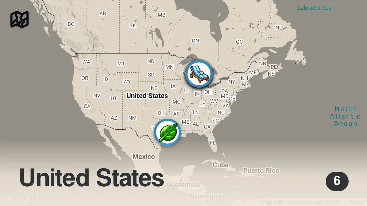 Map of 6 spots from Exploring The Great Lakes | Traverse City, Michigan USA