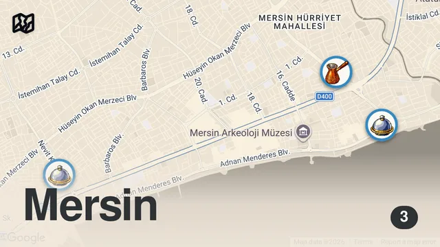 Map of Mersin'in En İyi Tantunilerini Keşfedin ve Favorinizi Seçin