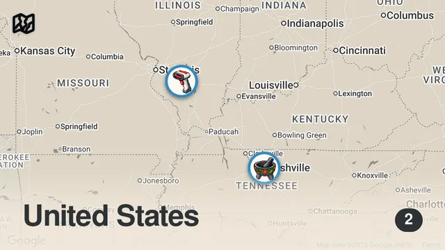 Map of Eating at Gas Stations For 24 Hours... (UNREAL)