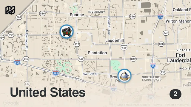 Map of Eating at SKETCHY Restaurants For 24 Hours... (South Florida)