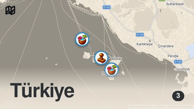 Map of NO CARS ALLOWED! 🚫🚗 Istanbul's Secret Island Escape #istanbul #travelturkey #travel