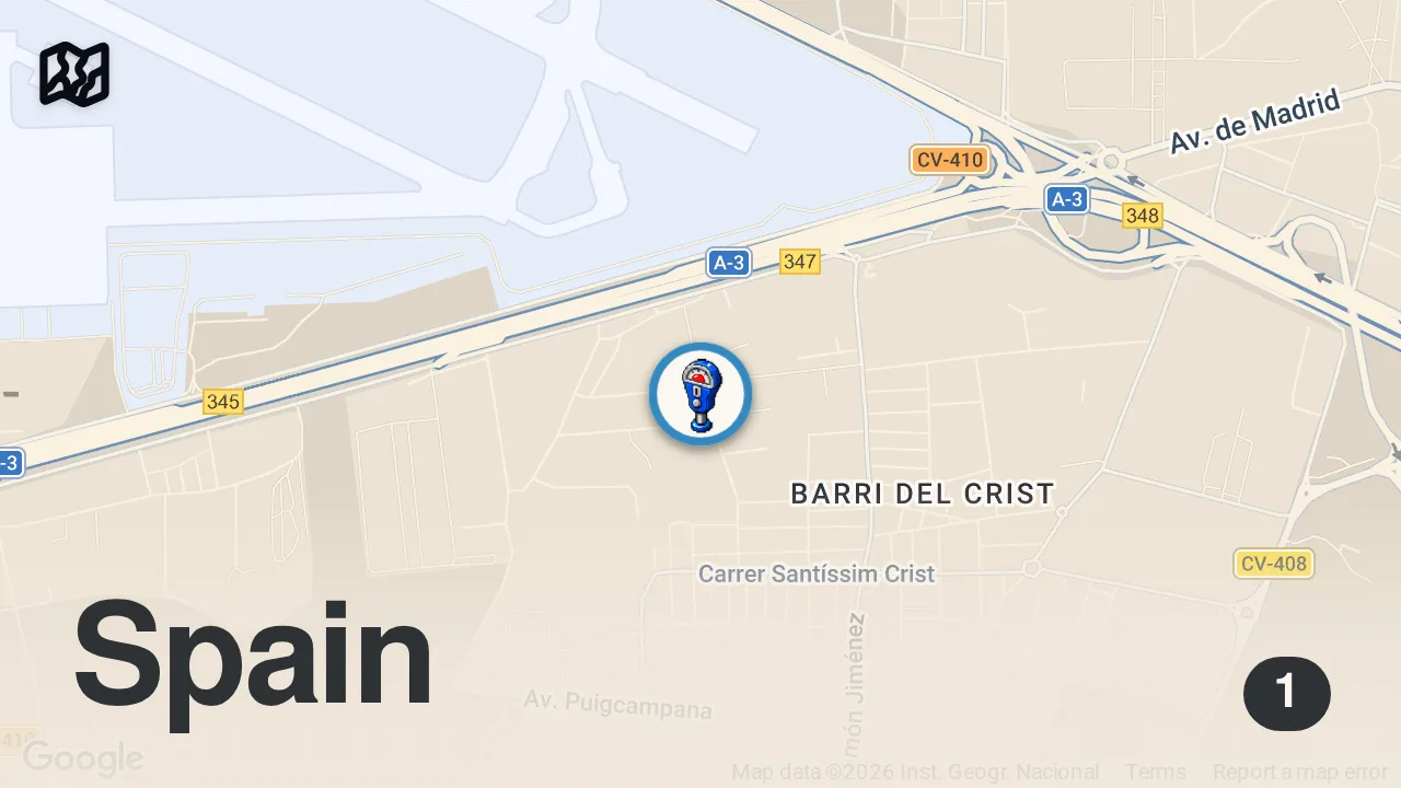 Map of 1 spot from How Master Spanish Chef José Andrés Makes Open-Fire Paella | Made to Order | Bon Appétit