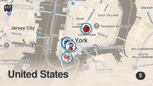 Map of I Tried NYC Scam Restaurants