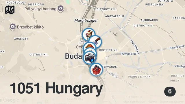 Map of BUDAPEST FOOD FESTIVAL - Goulash, Markets & Hungarian Street Food