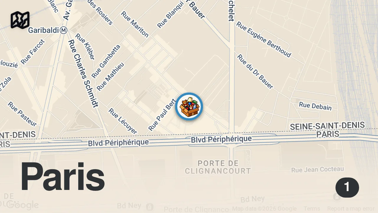 Map of 1 spot from FINDING THE BEST MEXICAN FOOD IN PARIS | FROM PARIS WITH LOVE PART TROIS