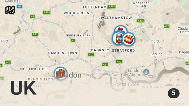 Map of SEARCHING FOR THE BEST FOOTBALL SCRAN IN THE UK