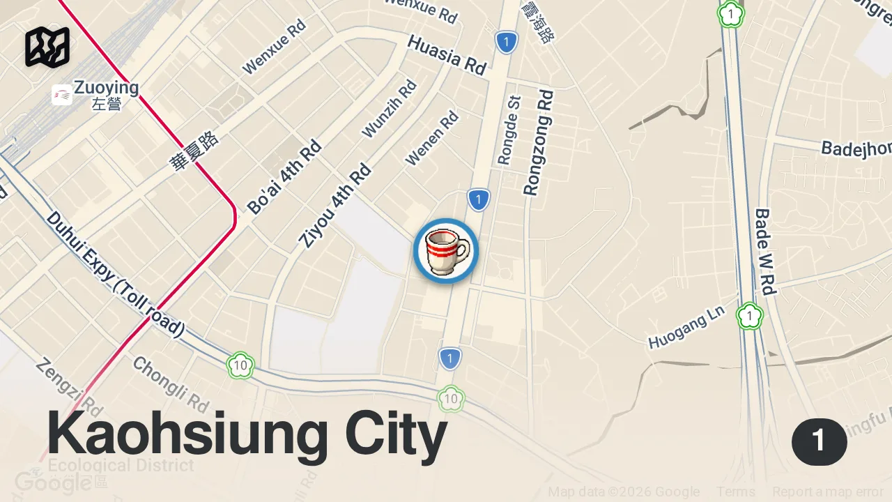 Map of 1 spot from POV: you wake up hungry in Taiwan