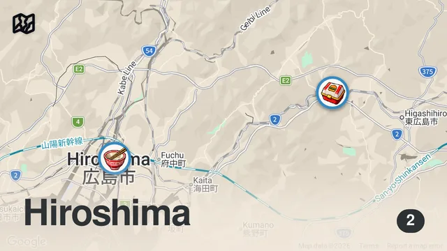 Map of How much I eat to cycle across Japan (it’s a LOT…)