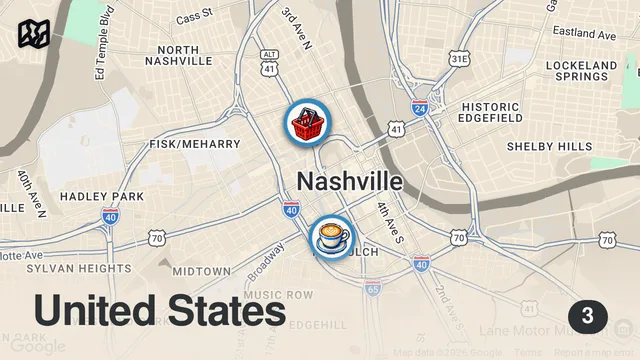 Map of $100 Food Challenge: National FARMERS Market