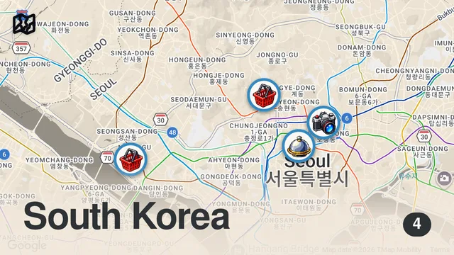 Map of I Ate the Most Viral Street Foods in Korea!