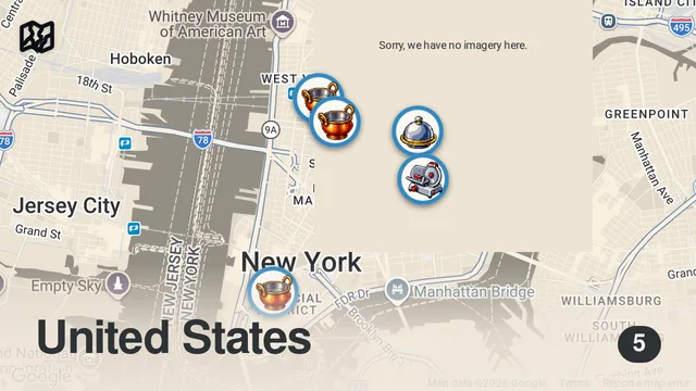 Map of Trying Indian Street Food in NYC!