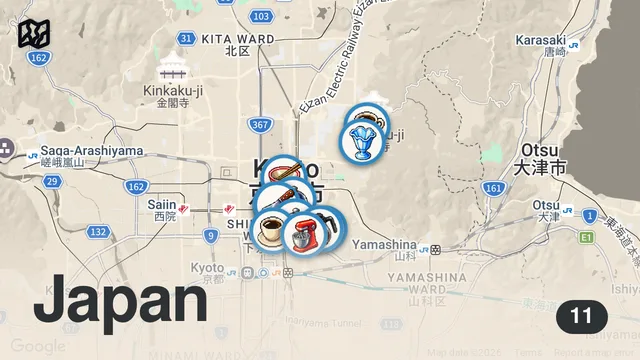 Map of KYOTO Local Food Guide | 14 Places to Eat & Drink (With Prices!)