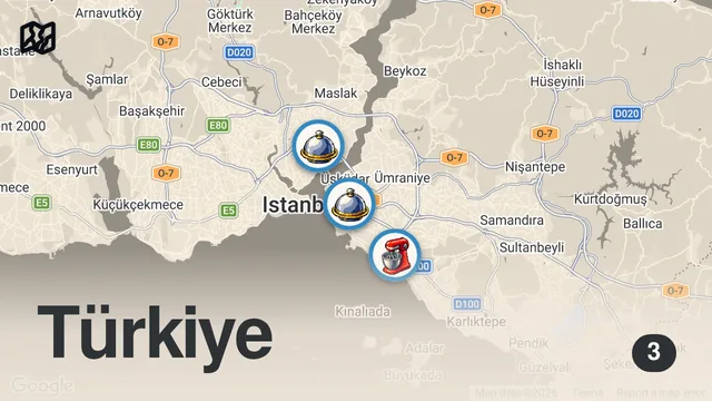 Map of İSTANBUL’DAKİ KONYA LEZZETLERİ