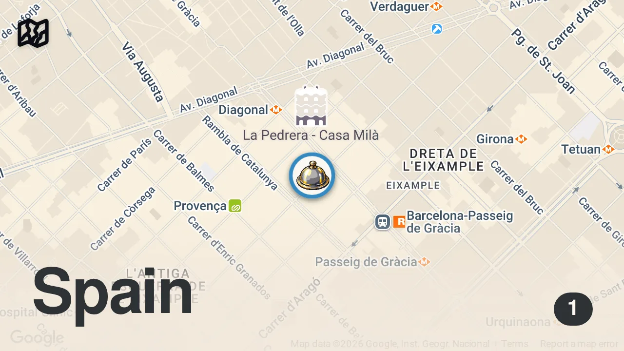 Map of 1 spot from Eating the NEW €490 SECRET Menu Above a Legendary 3 Michelin Star Restaurant