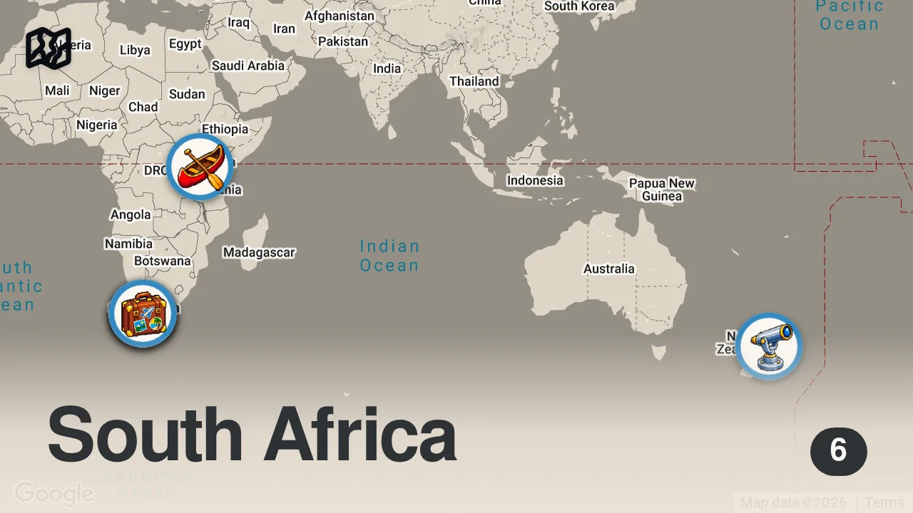 Map of 6 spots from 10 Plekken Waar Je NOOIT Moet Zwemmen, Maar Mensen Deden Het Toch