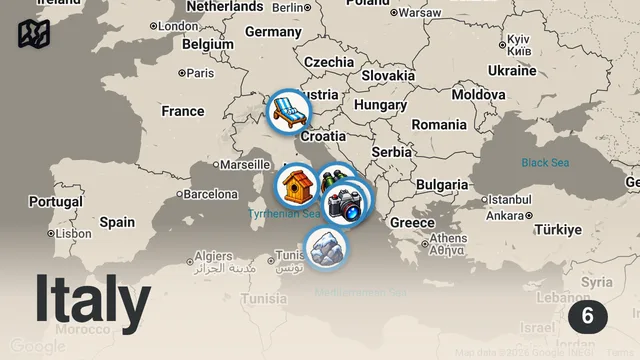 Map of The Only 3 Places in Italy I’d Take My Best Friend