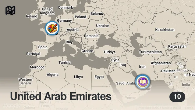 Map of افضل 10 معالم سياحية في ابوظبي