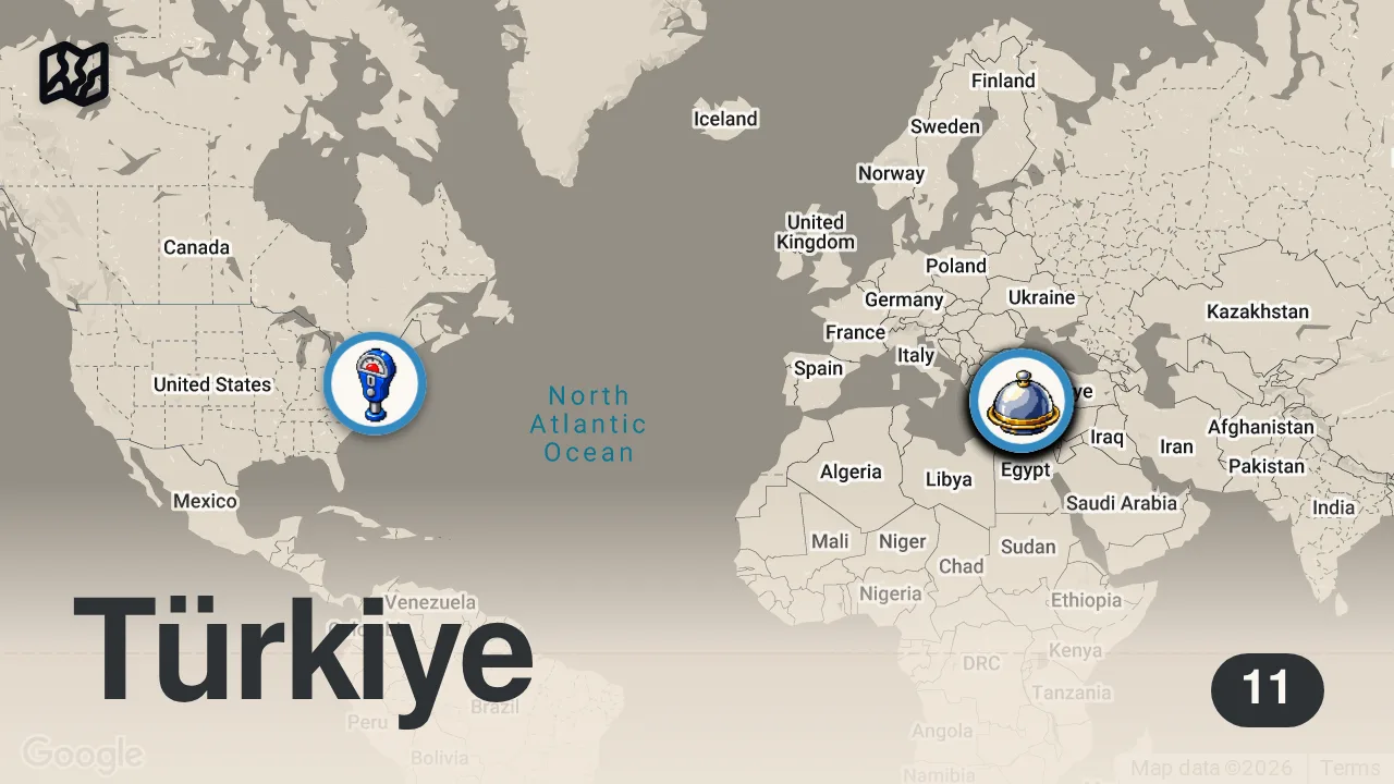 Map of 11 spots from DENİZLİ’DE 1 GÜNDE NE YENİR!!!