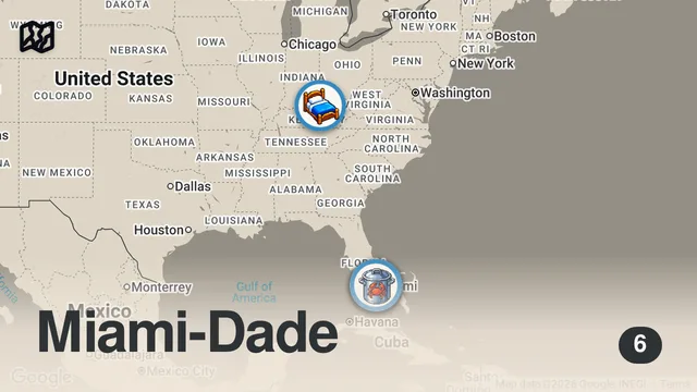 Map of 48 Hours Eating Miami’s Most ICONIC Food!