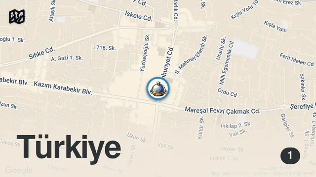 Map of 8 LİRA YEMEK 2 LİRAYA ÇAY! | VAN SOKAK LEZZETLERİ