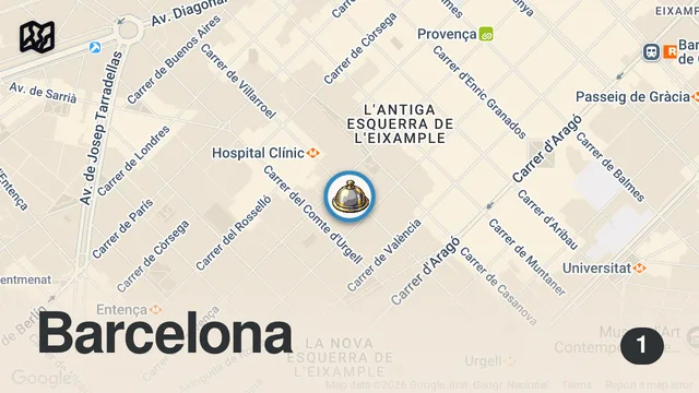 Map of Eating at the #1 RESTAURANT IN THE WORLD, their secret €1,000 menu | 3 MICHELIN, Disfrutar