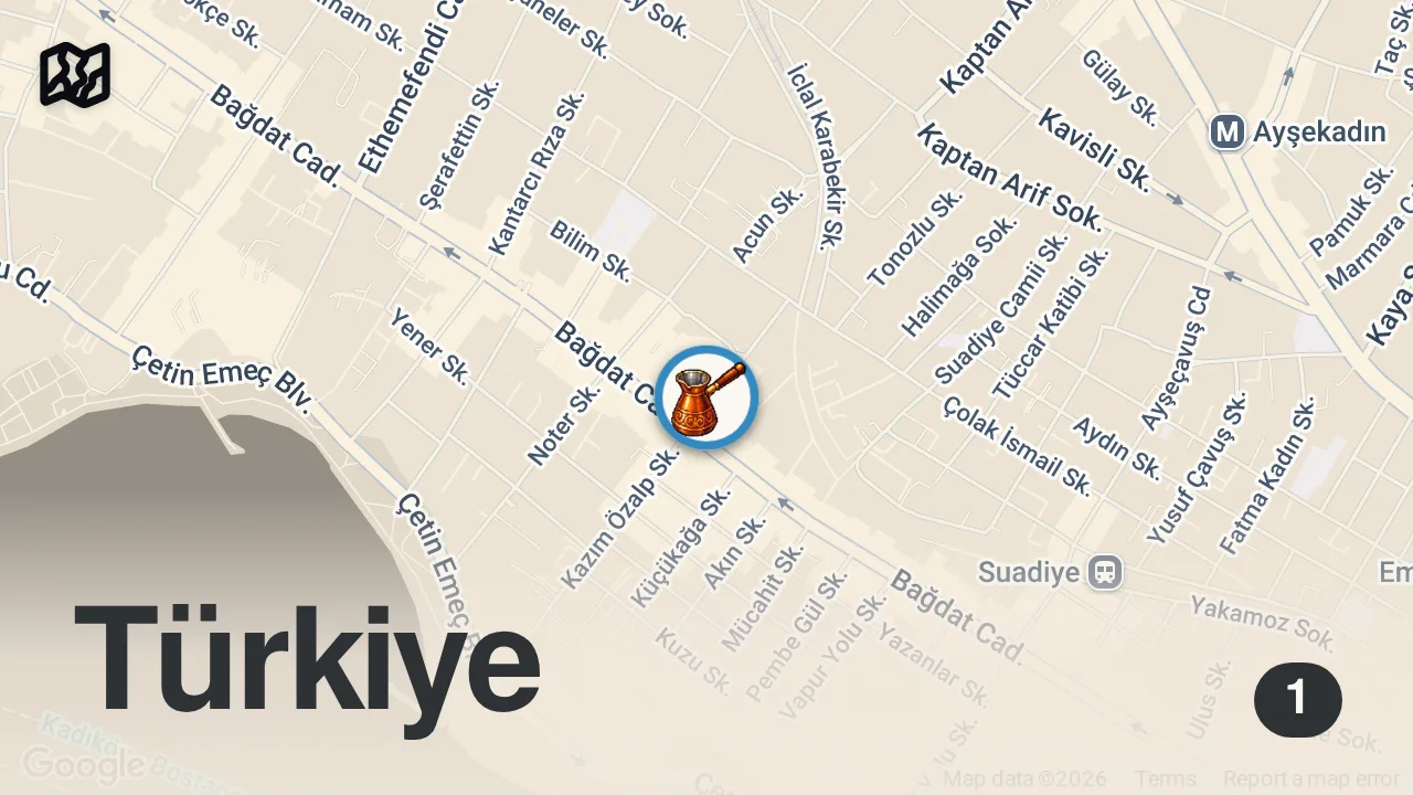 Map of 1 spot from Cadde’nin yeni favori dönercisi: Duth Döner 🔥#ayaküstülezzetler #short #shorts