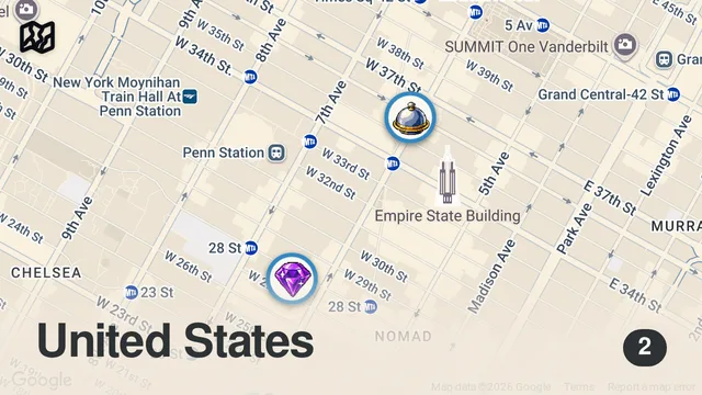 Map of Letting strangers in NYC decide what we eat for a day #shorts