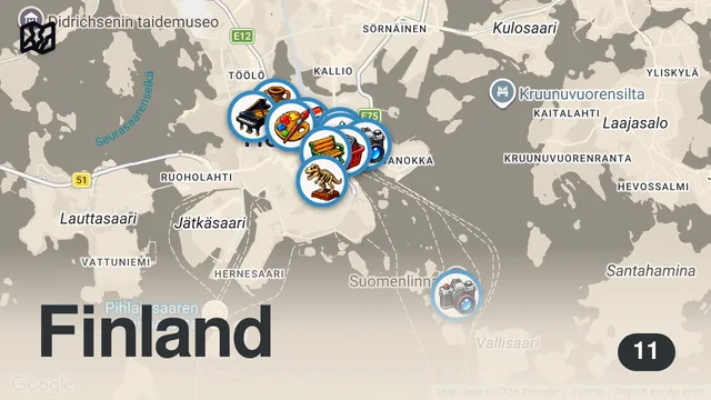 Map of The BEST (and worst) of Visiting Helsinki