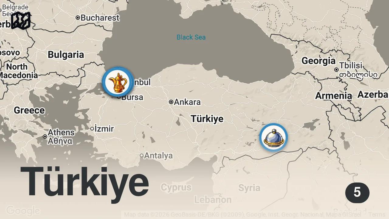 Map of 5 spots from EN SEVDİĞİMİZ LAHMACUNCULAR - TOP 5️⃣ - Ayaküstü Lezzetler