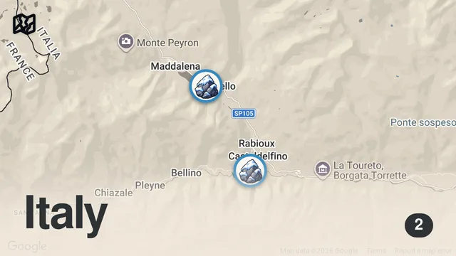 Map of Nel Cuore del PIEMONTE c'è una Valle Autentica che in Pochi Conoscono
