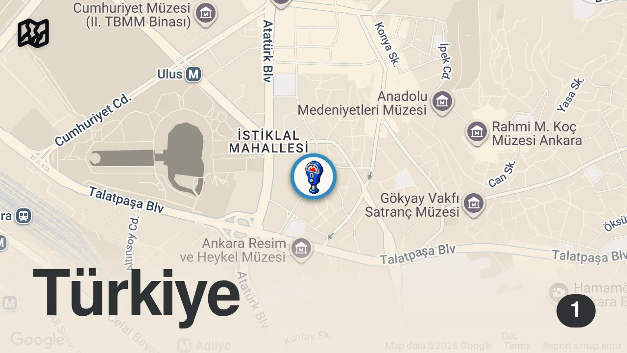 Map of 1 spot from TUNA TAVUS EV ZİYARETİ!!! @TunaTavus