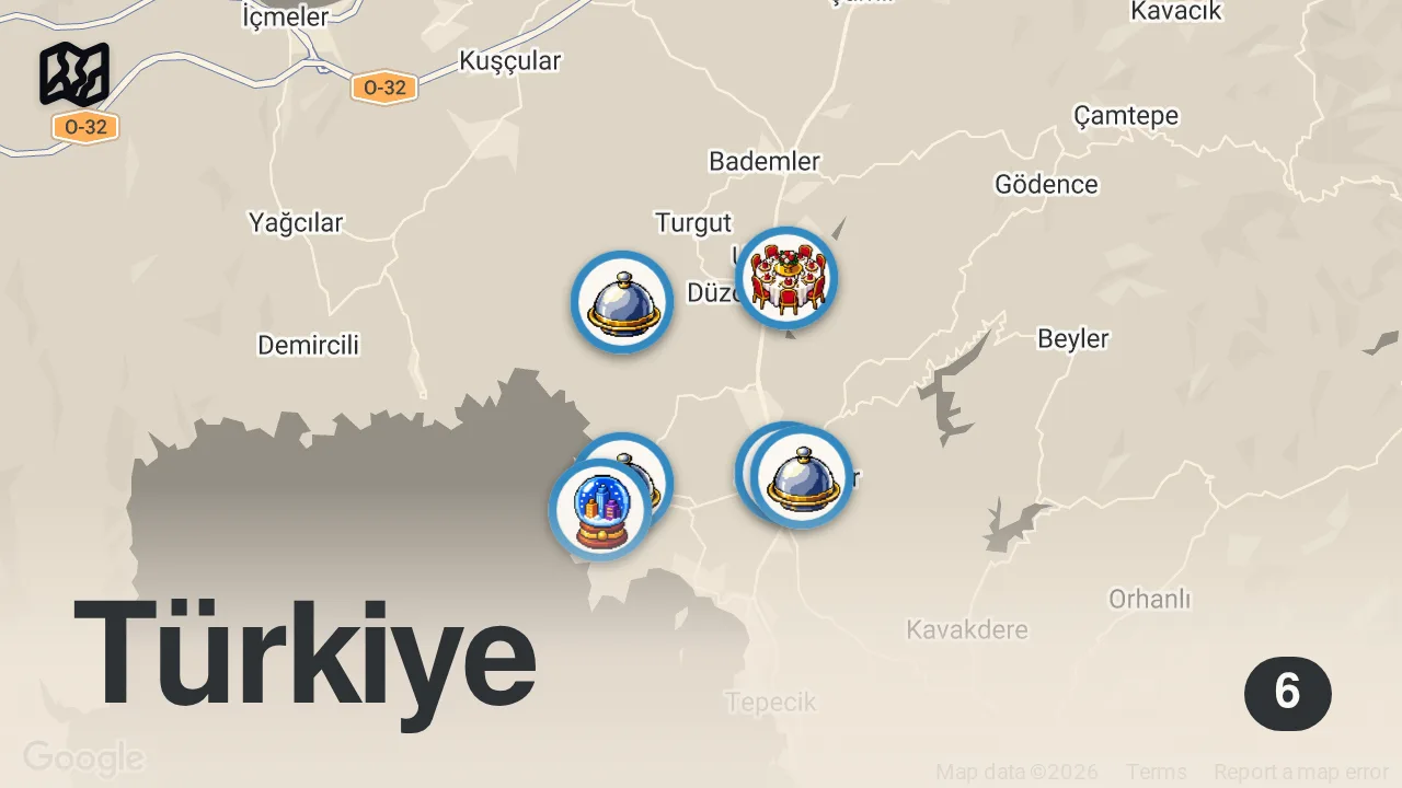 Map of 6 spots from Seferihisar’ın Lezzetleri - 5 Mekan