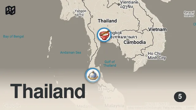 Map of Thai Street Food!! 🇹🇭 Biryani + MASSAMAN CURRY - Must Eat in Krabi, Thailand!!