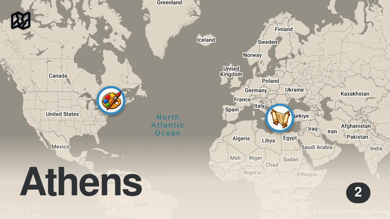 Map of 2 spots from 💡 Retenir les noms masculins qui terminent par ÉE #shorts