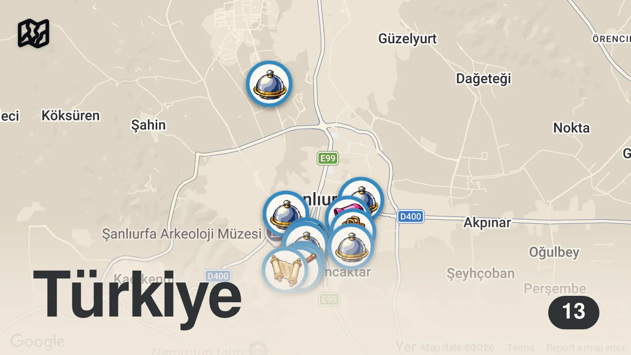 Map of 13 spots from 3 SAATTE 6000 TL SERİSİ!!! ŞANLIURFA