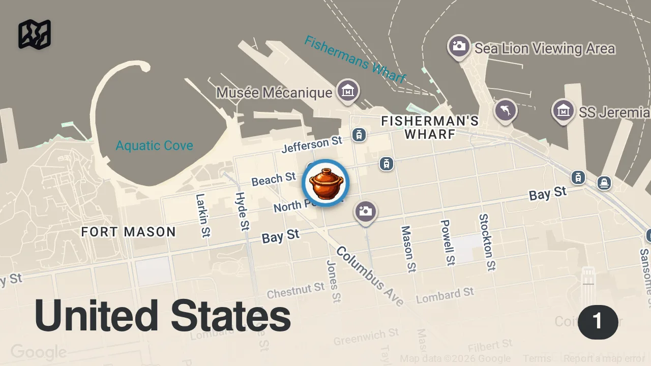 Map of 1 spot from Fried Pork Lumpia at San Francisco's Best Filipino Restaurant — The Experts