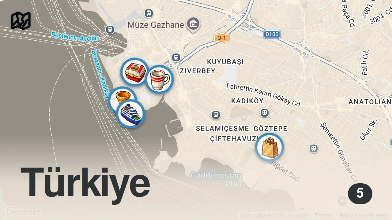 Map of 5 spots from 3 SAATTE 1500 TL SERİSİ!!! @thaldrin