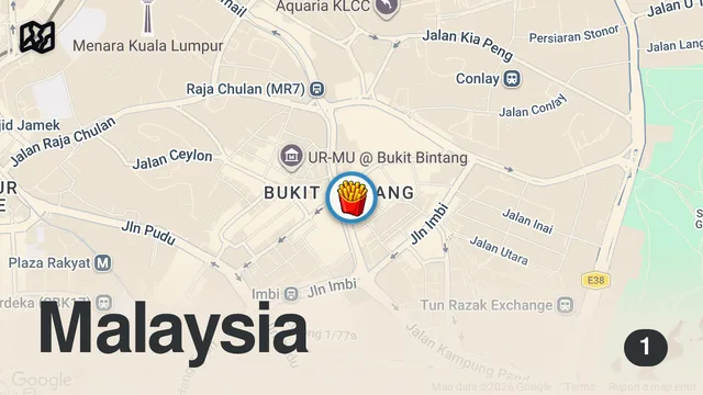 Map of 72 HOURS Malaysian street food in Kuala Lumpur, Malaysia 🇲🇾 15 MUST EAT Foods you cannot miss!!!