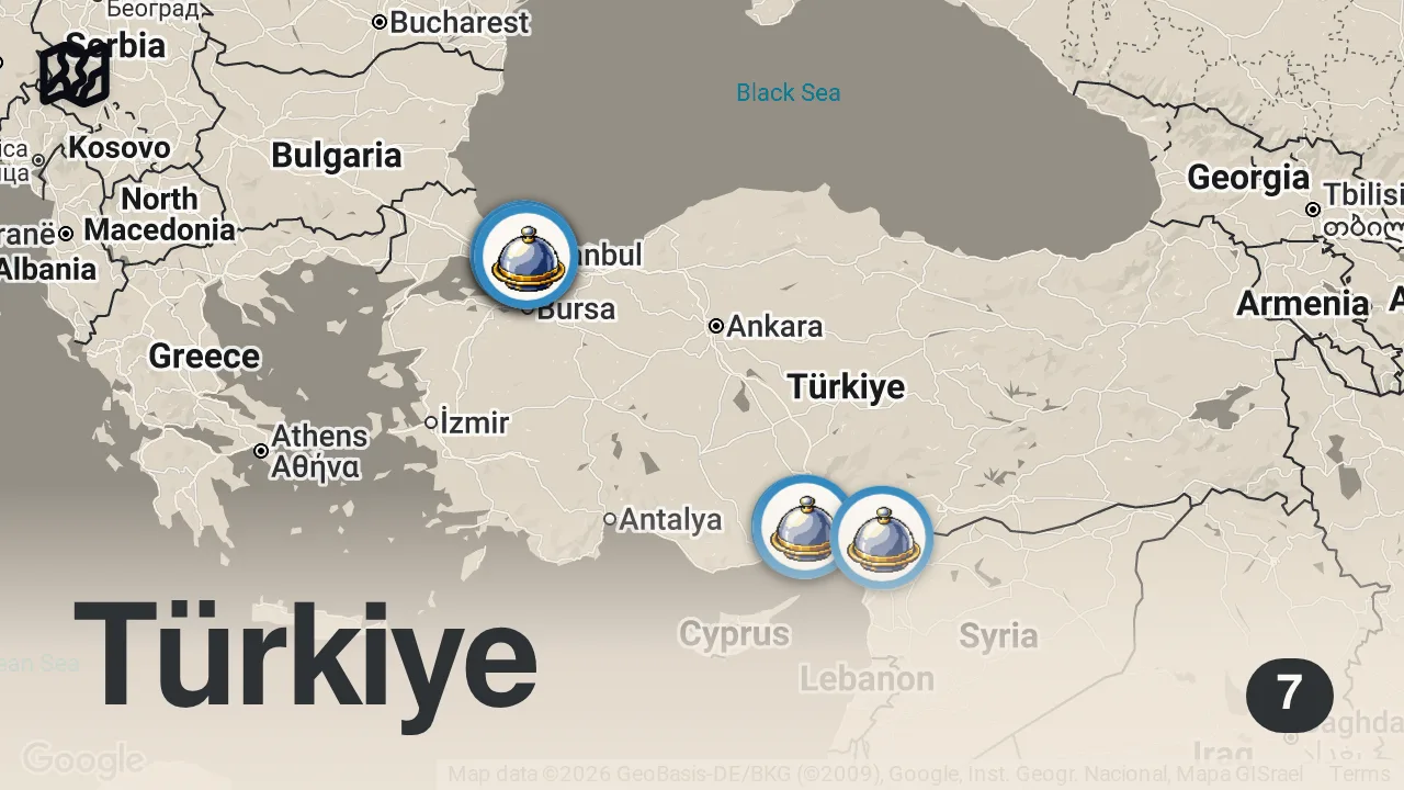 Map of 7 spots from SAHTEKAR SOKAK LEZZETLERİ SERİSİ 2