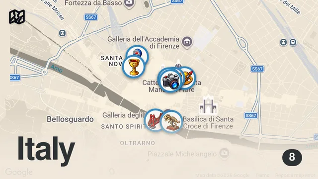 Map of Top Things to Do in Florence, Italy | ULTIMATE Things To Do and See Travel Guide