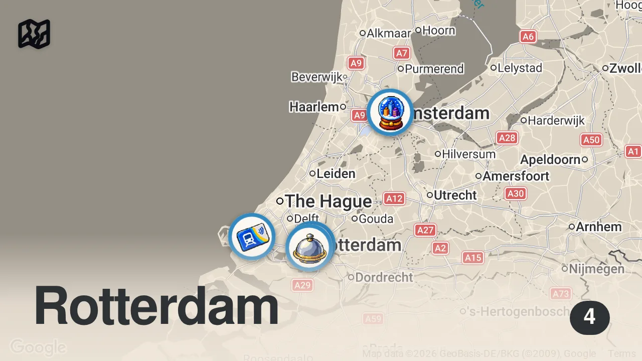Map of 4 spots from Waarom heel Europa afhankelijk is van Nederlandse kerosine
