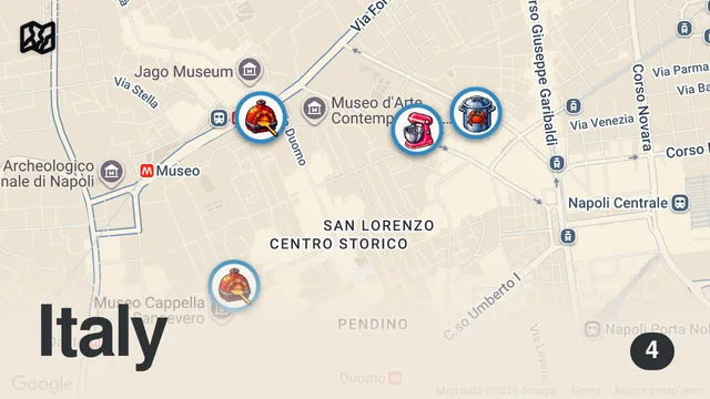 Map of Italian Street Food in Naples!! SEAFOOD SPAGHETTI + Pizza in Naples, Italy!!