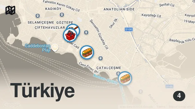Map of İSTANBUL’UN EN İYİ SANDVİÇLERİ – Anadolu Yakası’nda Mutlaka Denemeniz Gereken 4 Durak