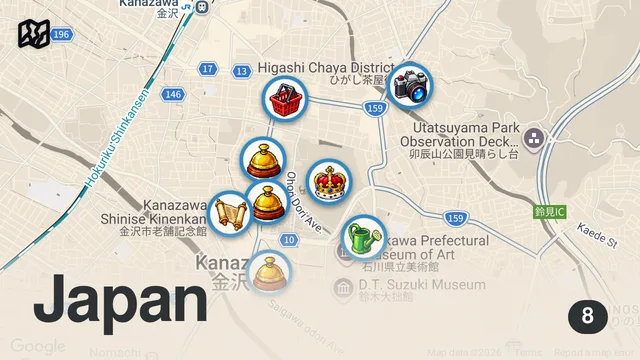 Map of KANAZAWA, JAPAN (2026) | Top Things To Do In Kanazawa (For A One Day Visit)