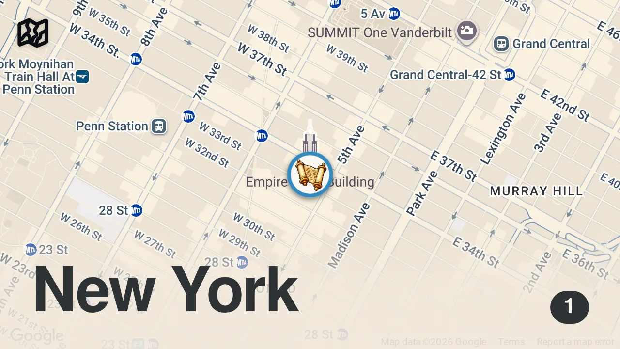 Map of 1 spot from How the Empire State Building Feeds 8,000 People a Day | On The Line | Bon Appétit