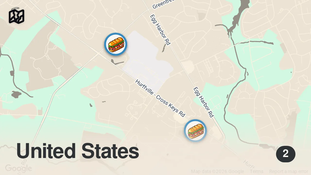Map of 2 spots from South Jersey Gem! Johnny Di’s Beef & Pork ( Part 2)