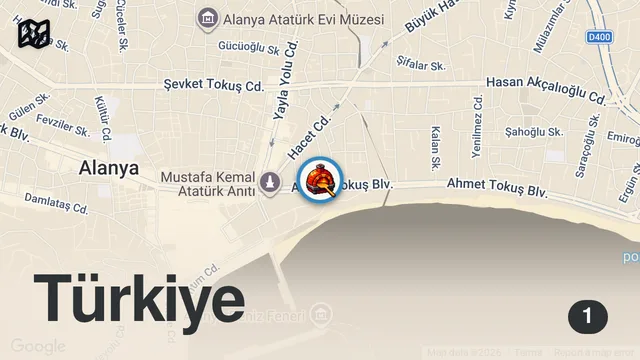 Map of DOMİNOS PİZZETTA TARİFİ!!!