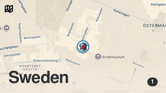 Map of Eating at the OLDEST FOOD HALL in Stockholm Sweden | Östermalms Saluhall FOOD TOUR