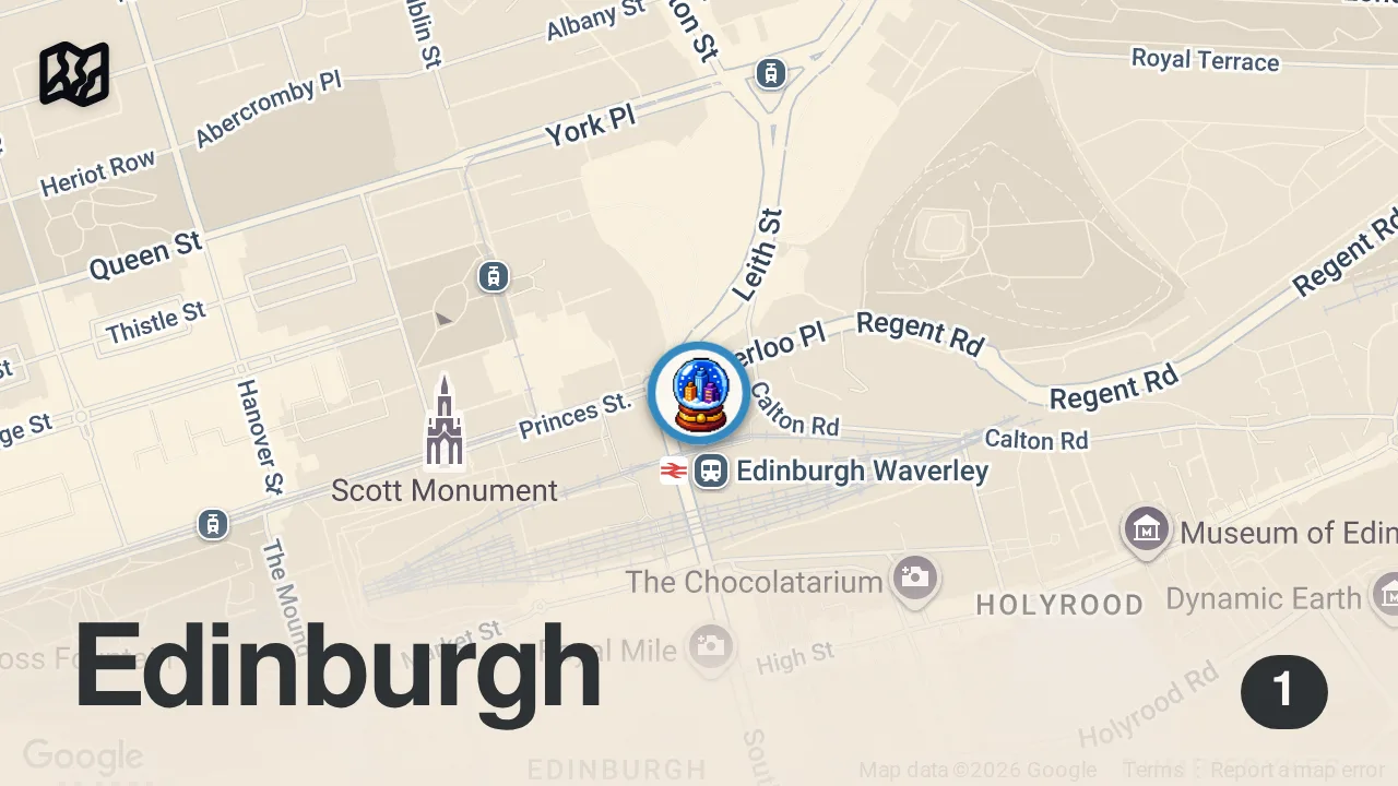 Map of 1 spot from ¿Cómo tener internet en Edimburgo sin gastar una fortuna?