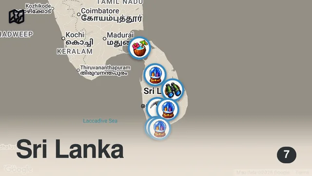 Map of Im Tuk-Tuk quer durch Sri Lanka: 1000 km Solo-Trip als Frau | Young Adventurers | ARD Reisen